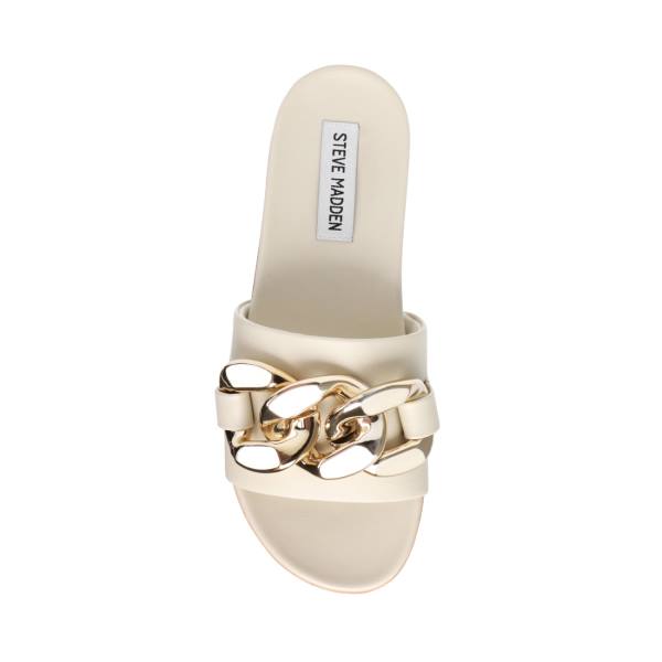 Sandały Damskie Steve Madden Delay Bone Beżowe | SM-630CS