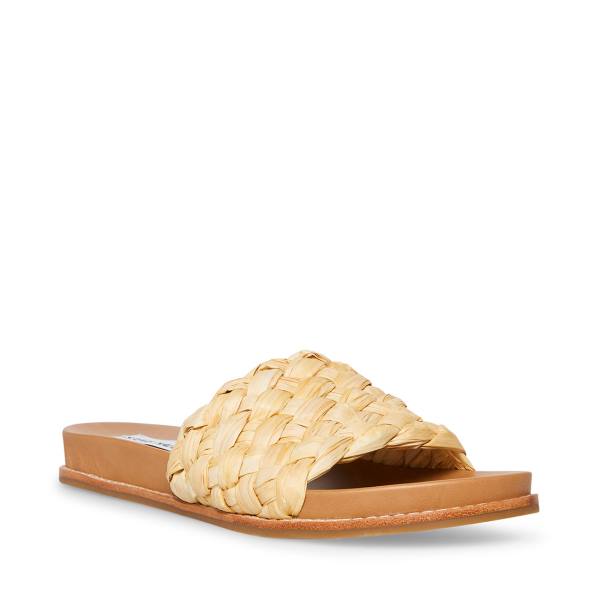 Sandały Damskie Steve Madden Dua Natural Raffia Beżowe | SM-679RM