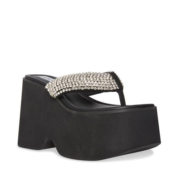 Sandały Damskie Steve Madden Gwen-r Czarne Kolorowe | SM-253JS