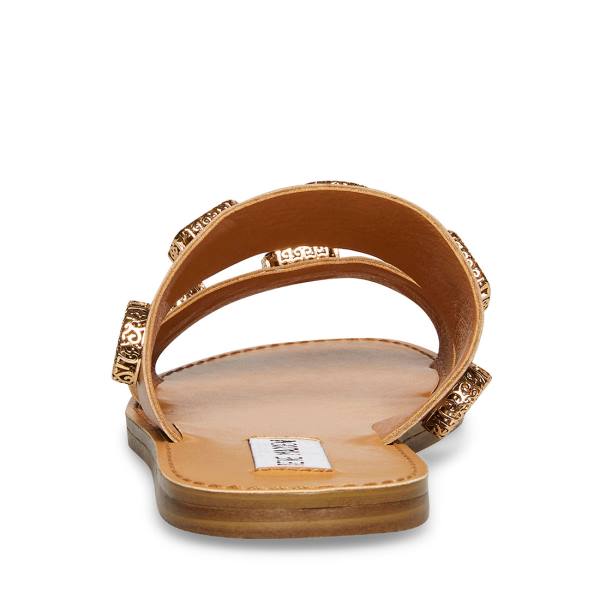 Sandały Damskie Steve Madden Jem Tan Brązowe Kolorowe | SM-894DS