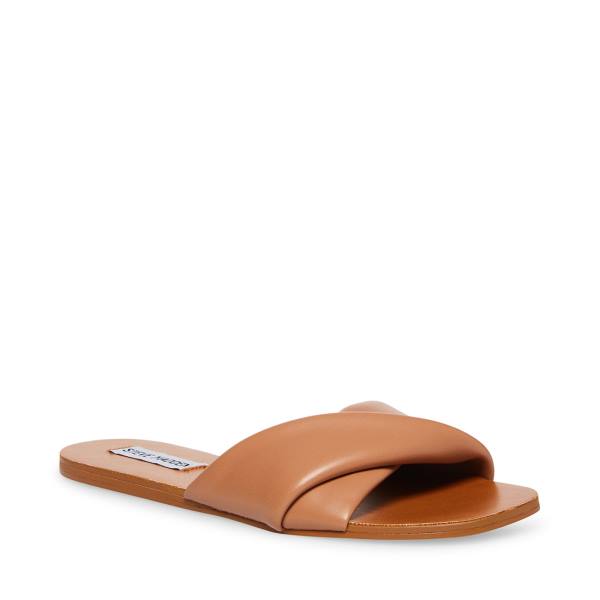 Sandały Damskie Steve Madden Kendria Tan Brązowe | SM-420HU