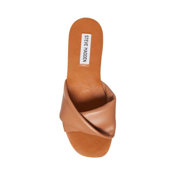 Sandały Damskie Steve Madden Kendria Tan Brązowe | SM-420HU