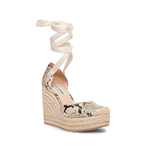 Sandały Damskie Steve Madden Lani Snake Złote Wąż | SM-072QH