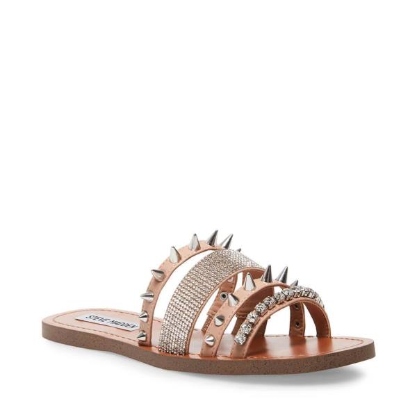 Sandały Damskie Steve Madden Lindy Natural Beżowe Kolorowe | SM-180PY