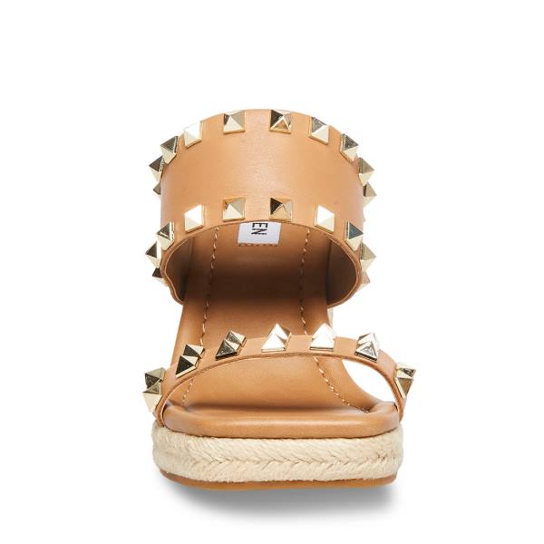 Sandały Damskie Steve Madden Mackie-s Tan Brązowe Kolorowe | SM-918DW