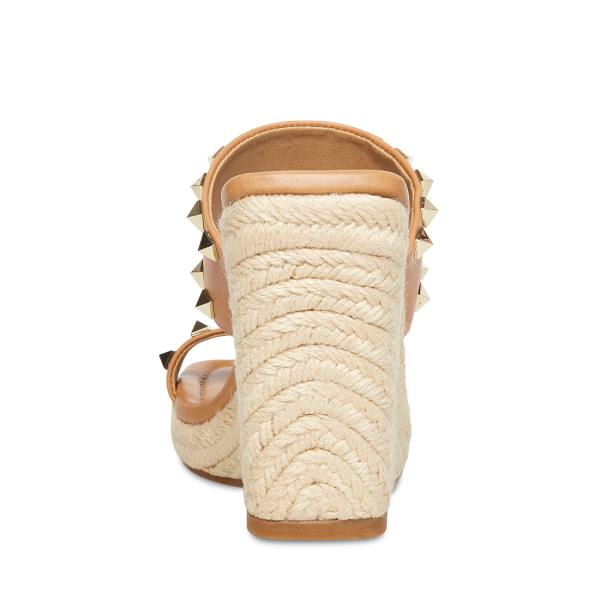 Sandały Damskie Steve Madden Mackie-s Tan Brązowe Kolorowe | SM-918DW