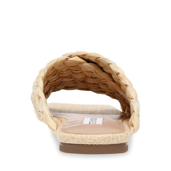 Sandały Damskie Steve Madden Marina Natural Raffia Beżowe | SM-572GX