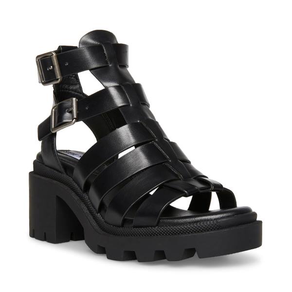 Sandały Damskie Steve Madden Maxen Czarne | SM-275XI