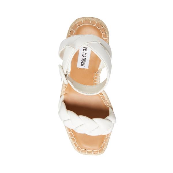 Sandały Damskie Steve Madden Novah Białe | SM-245MA