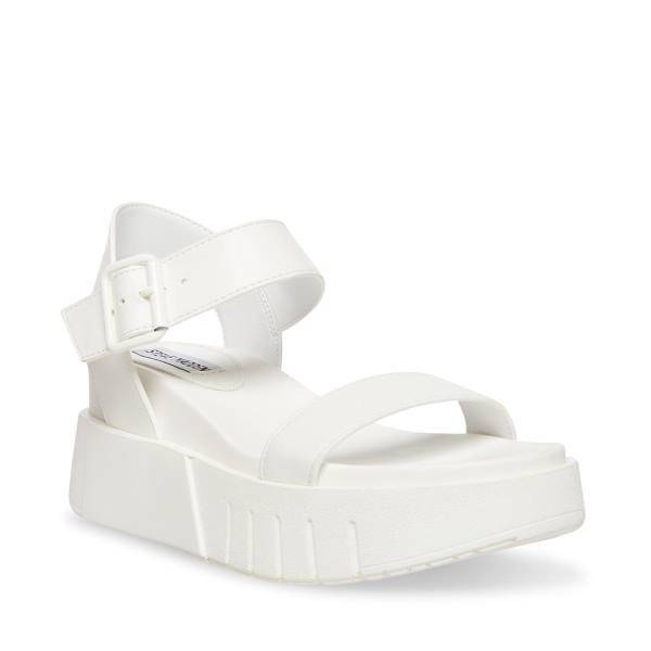 Sandały Damskie Steve Madden Pastry Białe | SM-952ZU