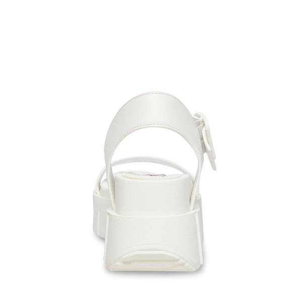 Sandały Damskie Steve Madden Pastry Białe | SM-952ZU