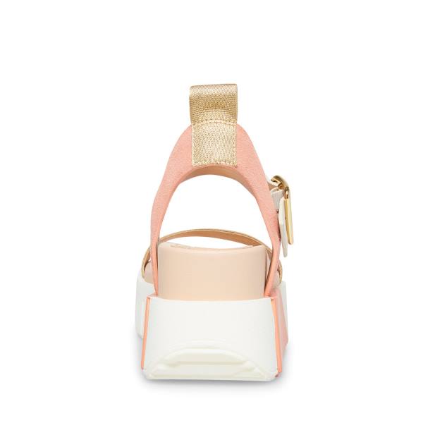 Sandały Damskie Steve Madden Pastry Blush Różowe Kolorowe | SM-415GW