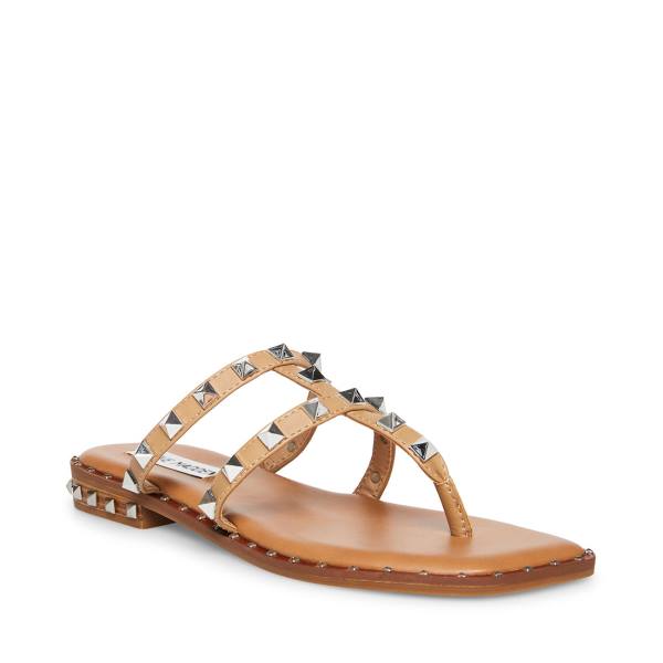 Sandały Damskie Steve Madden Sandie Tan Brązowe | SM-961GV