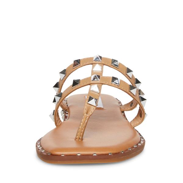 Sandały Damskie Steve Madden Sandie Tan Brązowe | SM-961GV