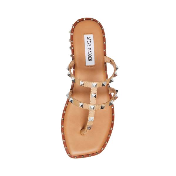 Sandały Damskie Steve Madden Sandie Tan Brązowe | SM-961GV