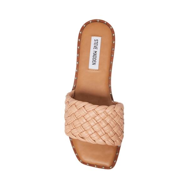 Sandały Damskie Steve Madden Santina Natural Beżowe | SM-490KZ