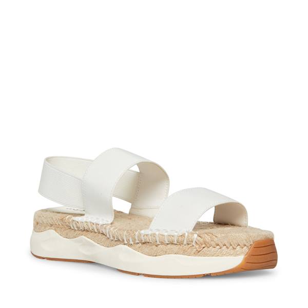 Sandały Damskie Steve Madden Sirrius Fabric Białe | SM-064SK