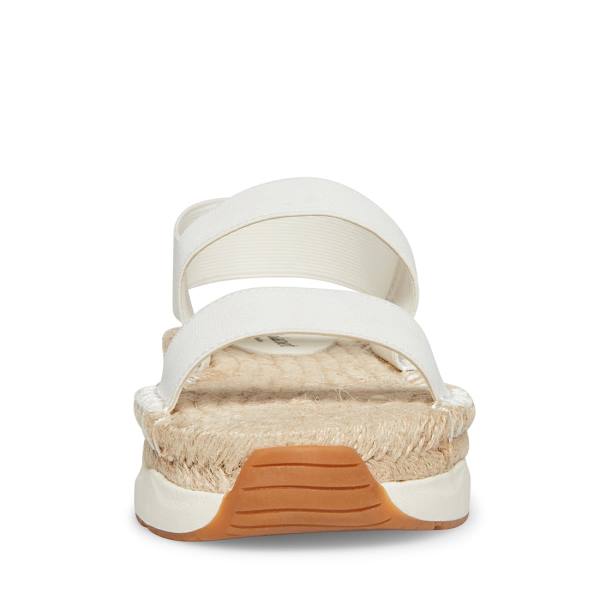 Sandały Damskie Steve Madden Sirrius Fabric Białe | SM-064SK