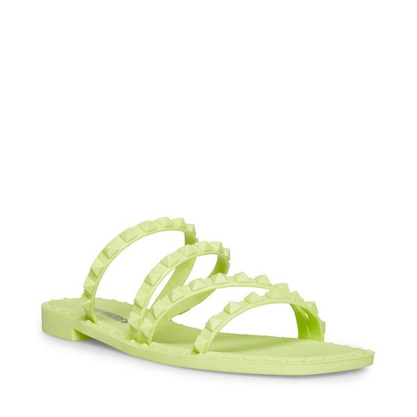 Sandały Damskie Steve Madden Skyler-j Lime Głęboka Zielone | SM-051TJ