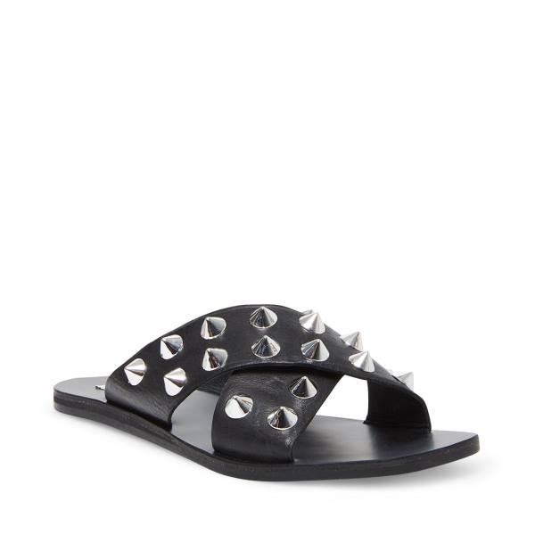 Sandały Damskie Steve Madden Spiked Czarne Kolorowe | SM-435CA