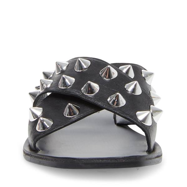 Sandały Damskie Steve Madden Spiked Czarne Kolorowe | SM-435CA