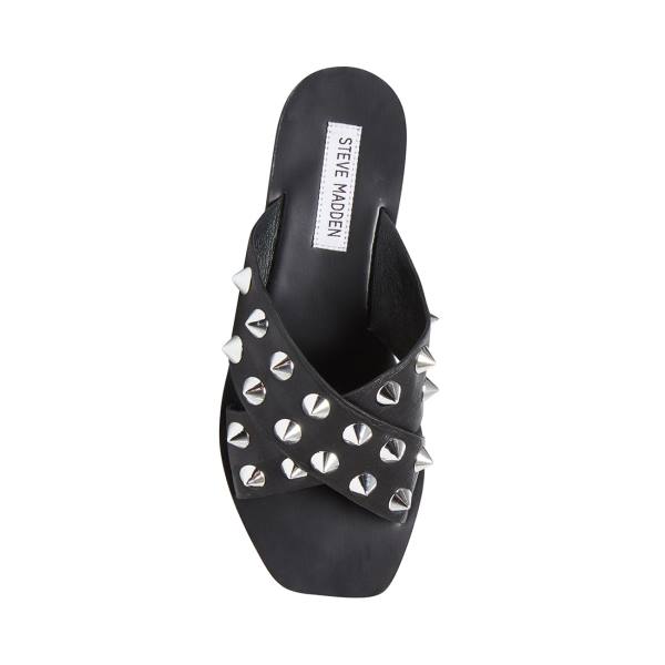 Sandały Damskie Steve Madden Spiked Czarne Kolorowe | SM-435CA