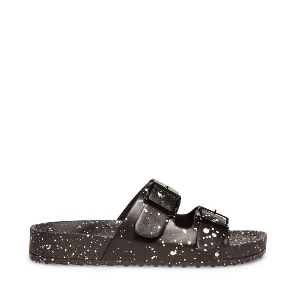 Sandały Damskie Steve Madden Teddy-t Czarne Kolorowe | SM-146AH