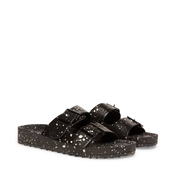 Sandały Damskie Steve Madden Teddy-t Czarne Kolorowe | SM-146AH