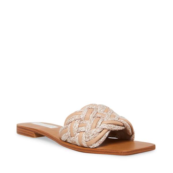 Sandały Damskie Steve Madden Zorya Natural Beżowe | SM-972SW