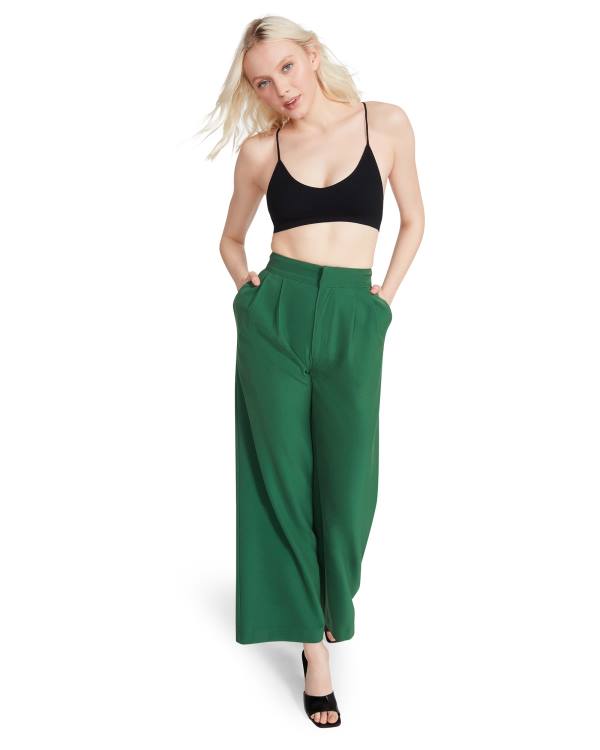 Spodnie Damskie Steve Madden High Waisted Trouser Zielone | SM-824VA