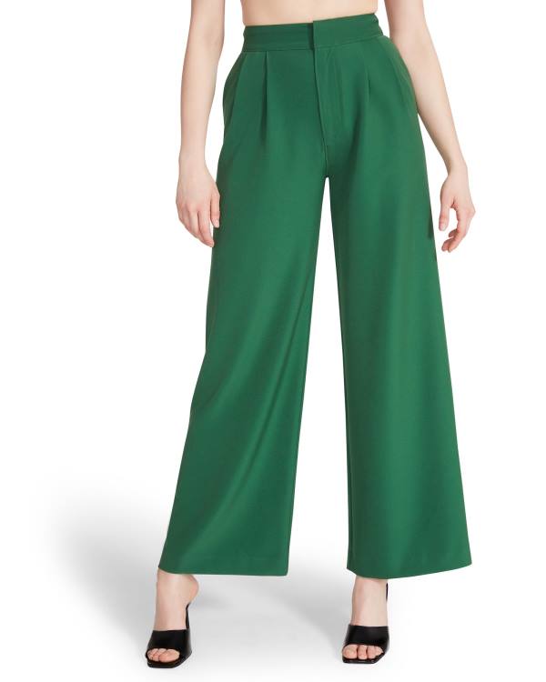 Spodnie Damskie Steve Madden High Waisted Trouser Zielone | SM-824VA