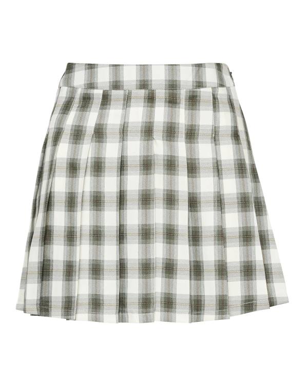 Spódnice Damskie Steve Madden Plaid Pleated Mini Zielone | SM-372NH