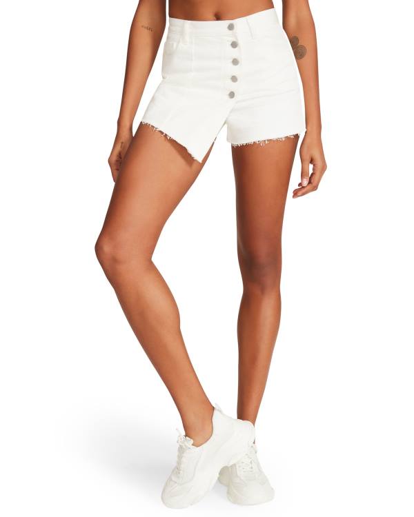 Szorty Damskie Steve Madden White Denim Skort Białe | SM-649UO