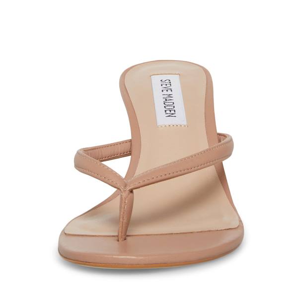 Szpilki Damskie Steve Madden Addyson Tan Skórzane Heel Brązowe | SM-418ID