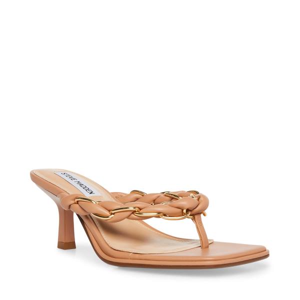 Szpilki Damskie Steve Madden Alenna Tan Heel Beżowe | SM-695HG