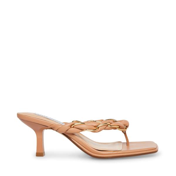 Szpilki Damskie Steve Madden Alenna Tan Heel Beżowe | SM-695HG