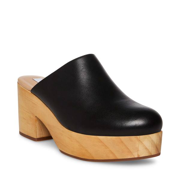 Szpilki Damskie Steve Madden Bayridge Skórzane Heel Czarne | SM-230OT