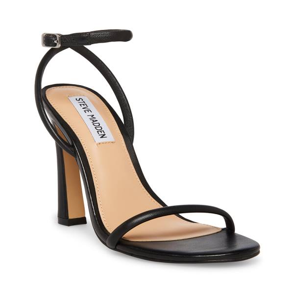 Szpilki Damskie Steve Madden Becky Skórzane Heel Czarne | SM-457TS