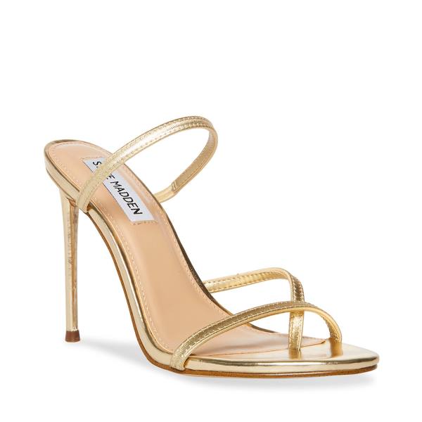 Szpilki Damskie Steve Madden Bellezza Heel Złote | SM-947YP