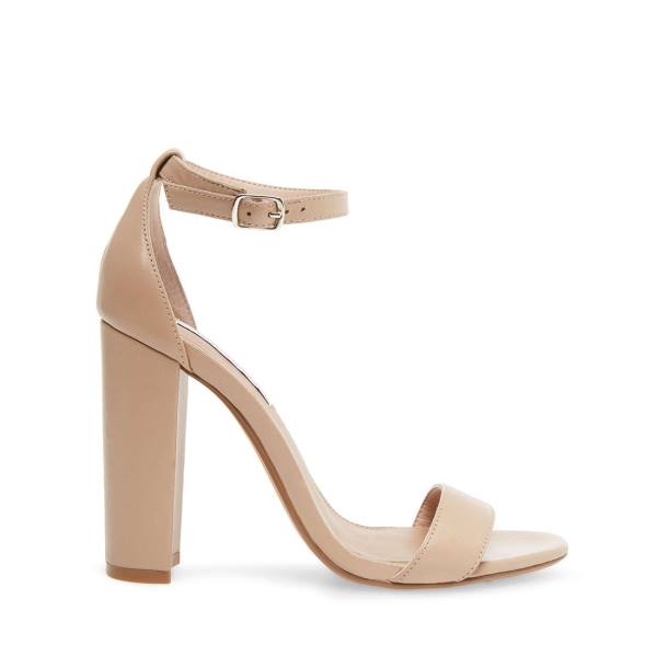 Szpilki Damskie Steve Madden Carrson Blush Skórzane Heel Różowe | SM-701ZC