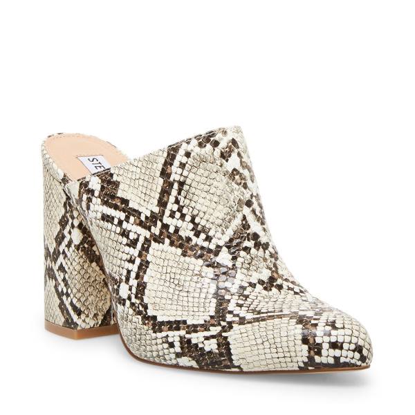 Szpilki Damskie Steve Madden Ditty Snake Heel Czarne Białe Wąż | SM-401QX