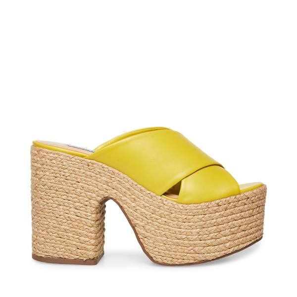 Szpilki Damskie Steve Madden Elzie Heel Żółte | SM-071YV