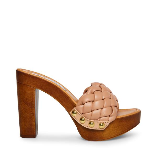 Szpilki Damskie Steve Madden Kashtyn Tan Heel Beżowe | SM-214OR