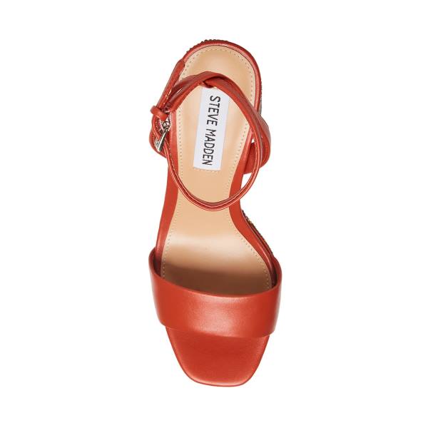 Szpilki Damskie Steve Madden Lessora Rust Heel Czerwone Kolorowe | SM-735GL