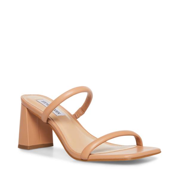 Szpilki Damskie Steve Madden Lilah Tan Heel Brązowe | SM-805WG