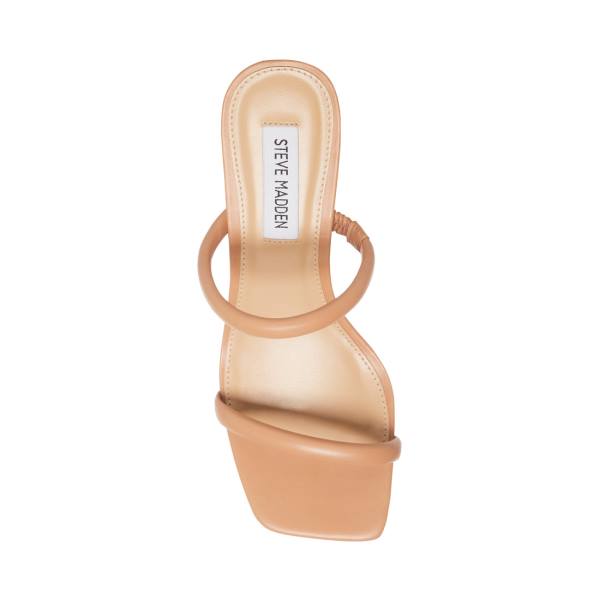 Szpilki Damskie Steve Madden Lilah Tan Heel Brązowe | SM-805WG