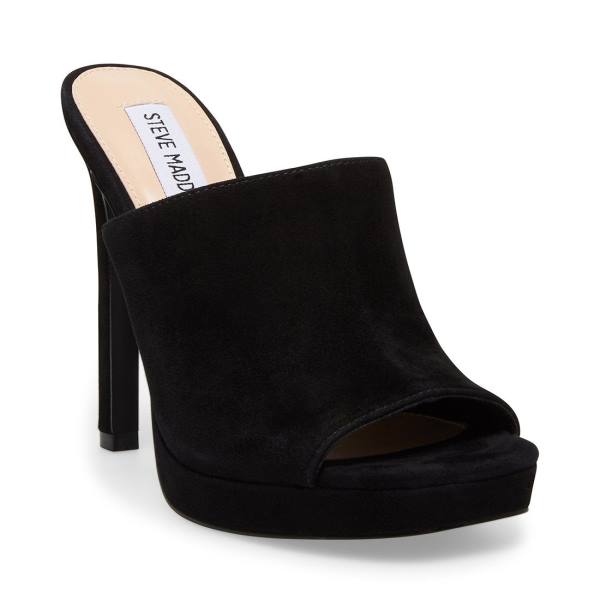 Szpilki Damskie Steve Madden Lure Zamszowe Heel Czarne | SM-673IA