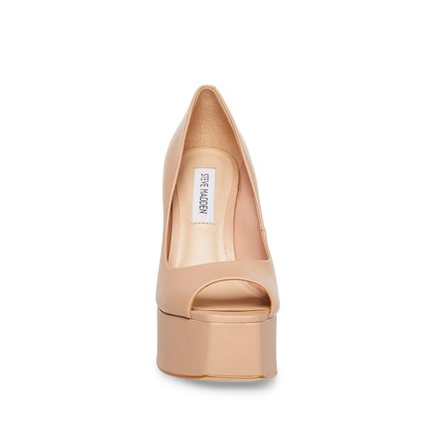 Szpilki Damskie Steve Madden Lust Blush Skórzane Heel Różowe | SM-602YB