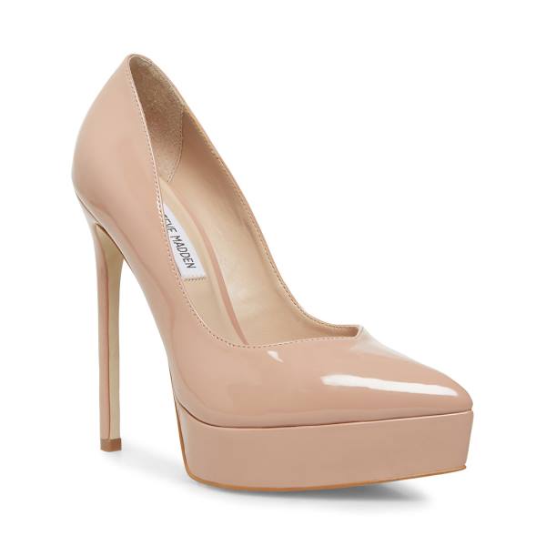 Szpilki Damskie Steve Madden Luxury Blush Lakierowana Heel Ciemny Różowe | SM-891XU