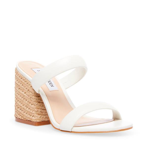 Szpilki Damskie Steve Madden Marcella Skórzane Heel Białe | SM-607AX